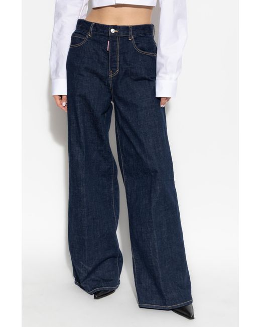 DSquared² Blue Dark Rinse Wash Traveller Jeans