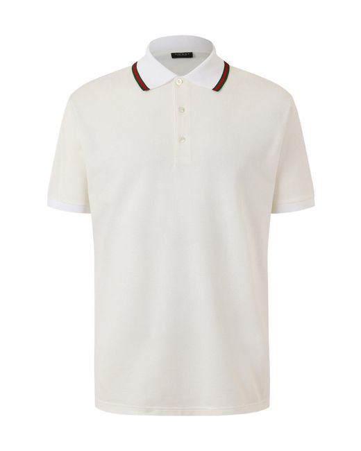 Gucci White Off- Pique Polo for men