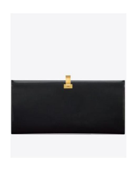 Saint Laurent Black Daria Minaudière Clutch Bag