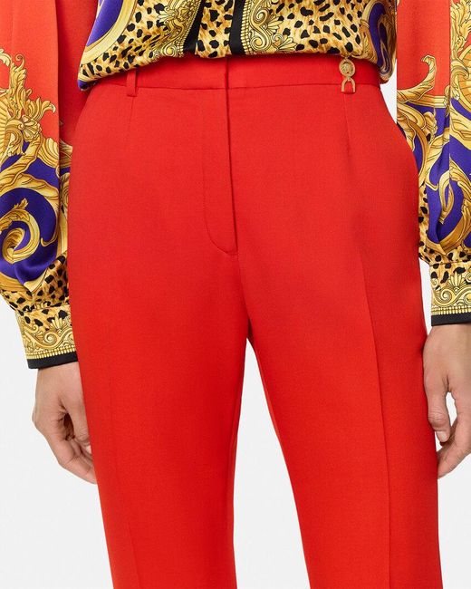 Versace Pressed-Crease Tailored Trousers