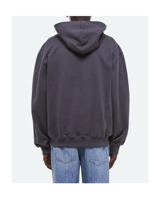 Helmut Lang Blue Long-Sleeved Hoodie for men