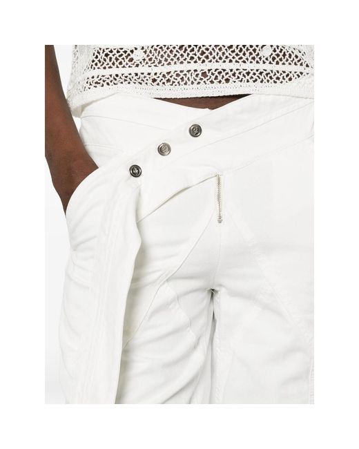 Blumarine White Wide Leg Pants