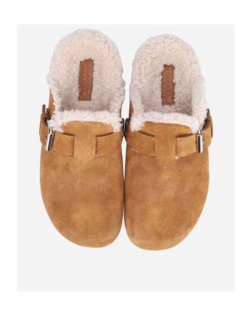 Isabel Marant Brown Buckle-Strap Mules
