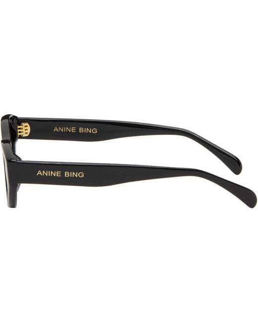 Anine Bing White Geometric Sunglasses