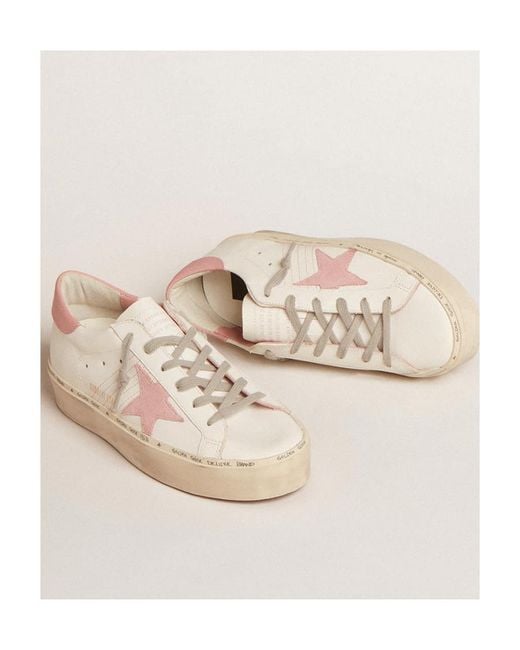 Golden Goose Deluxe Brand Pink Hi Star Platform Lace-Up Sneakers