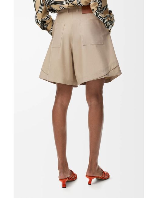 Loewe Natural Paula's Ibiza Draped Shorts