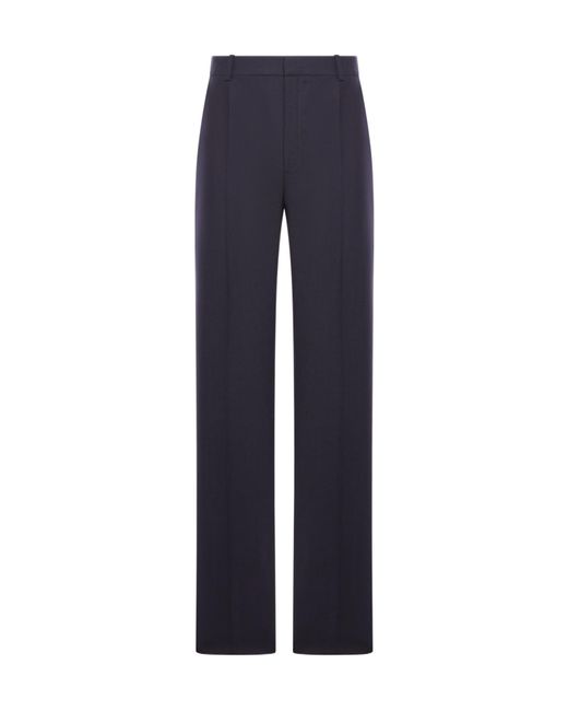Saint Laurent Blue Wool Tailored Trousers for men