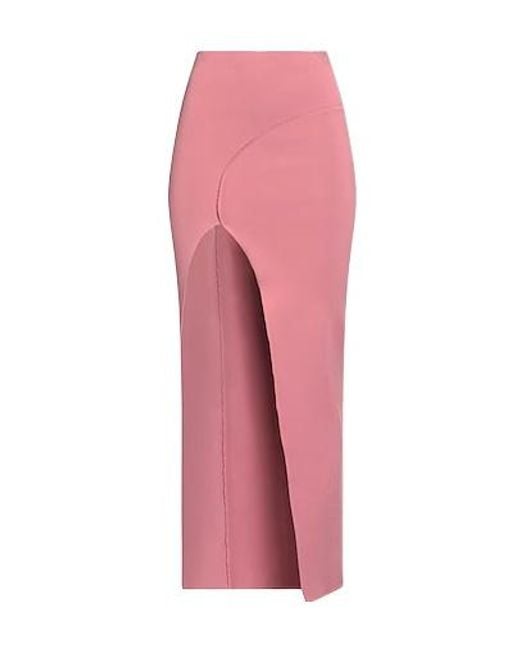 Rick Owens Pink Slim-Fit Solid Skirt