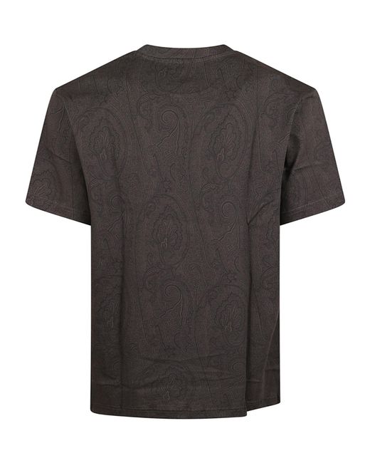 Etro Black Short-Sleeved T-Shirt for men