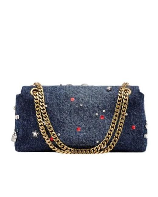 Marc Jacobs Blue Mini The Trinket Denim Crossbody Bag