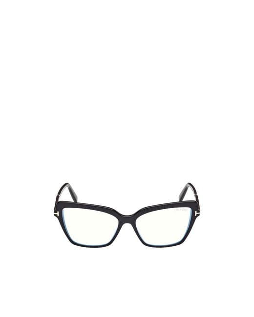 Tom Ford White Eyewear Square Frame Glasses