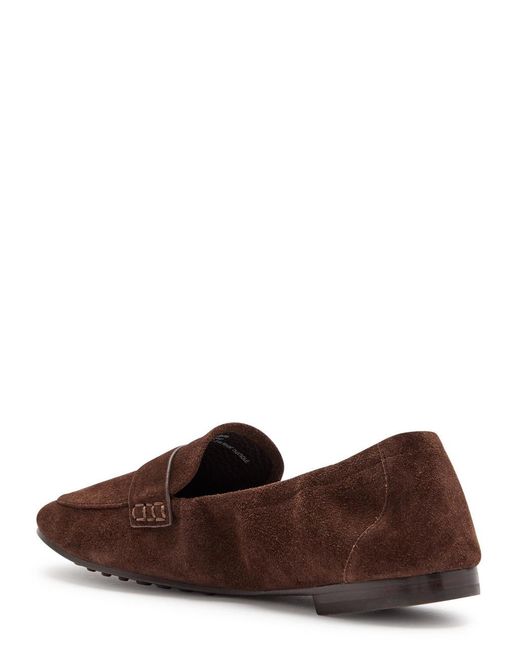Tory Burch Brown Logo Detail Loafers
