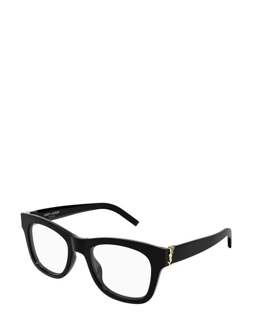 Saint Laurent White Eyewear Square Frame Glasses