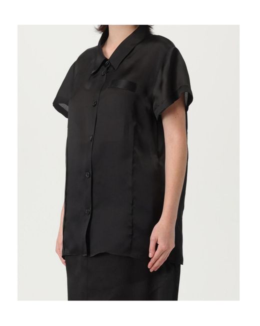 Khaite Black Short-Sleeved Shirt