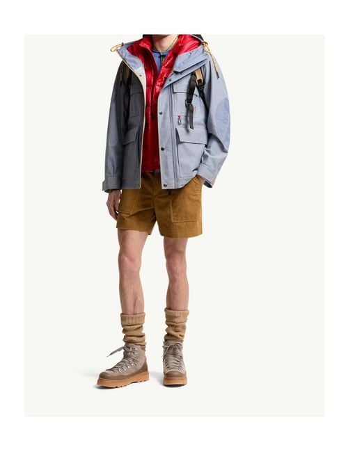 Moncler Blue Grenoble Ajaccio Chambray Hooded Field Jacket for men
