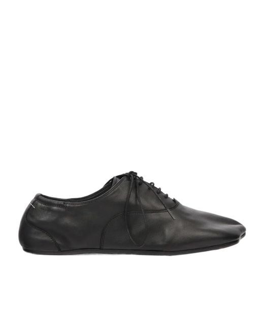 MM6 by Maison Margiela Black Square Toe Lace-Up Shoes