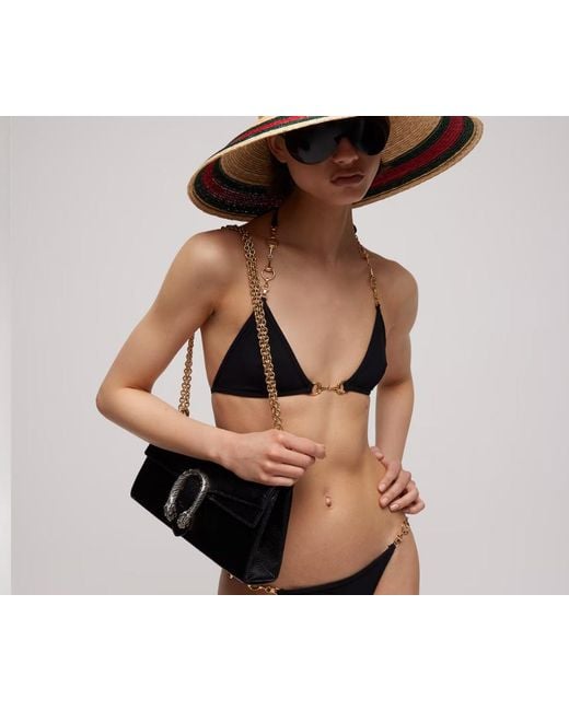 Gucci White Web Detailed Woven Hat