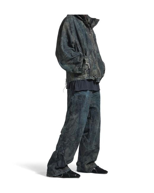Balenciaga Gray Baggy Pants for men