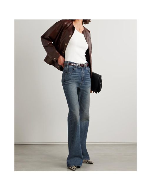 Nili Lotan Blue Roe Flared Jeans