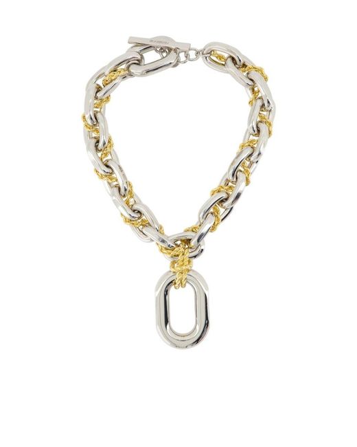 Rabanne Metallic Paco Chain Necklace