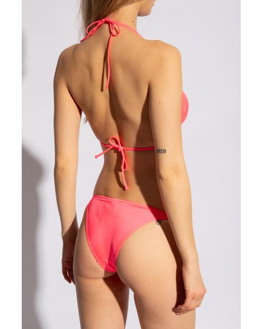 DIESEL Red Bfb-Sees-O Halterneck Bikini Top