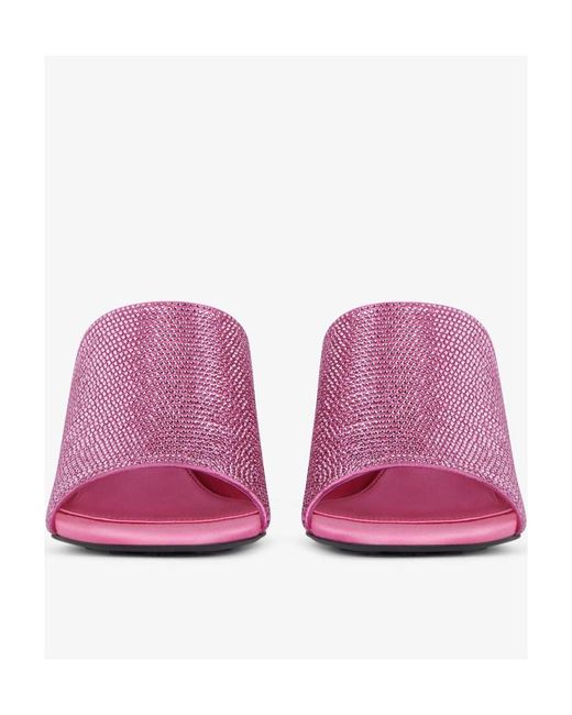 Givenchy Pink All Strass G Cube Mules