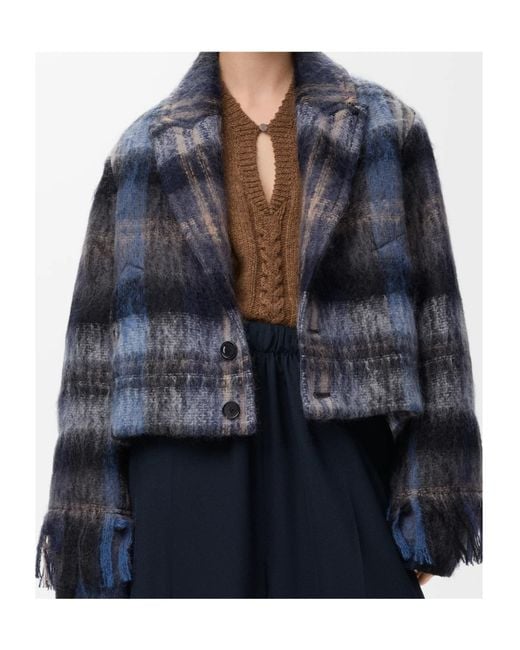 Loewe Blue Mohair And Wool-Blend Jacket