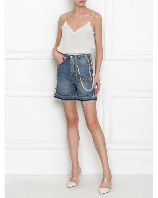 Ermanno Scervino Blue Belt-Loop Denim Shorts