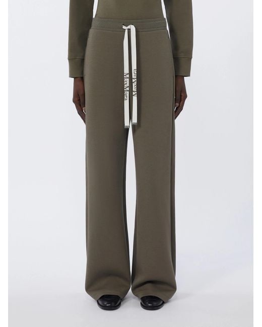 Max Mara Green 'S Bali Straight Leg Drawstring Pants