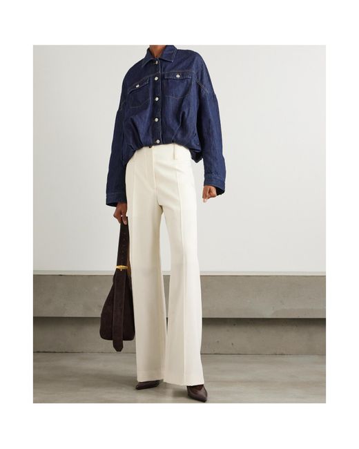 Patou White Belt Loop Casual Pants