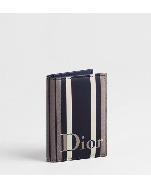 Dior Blue Iviera Bifold Card Holder for men