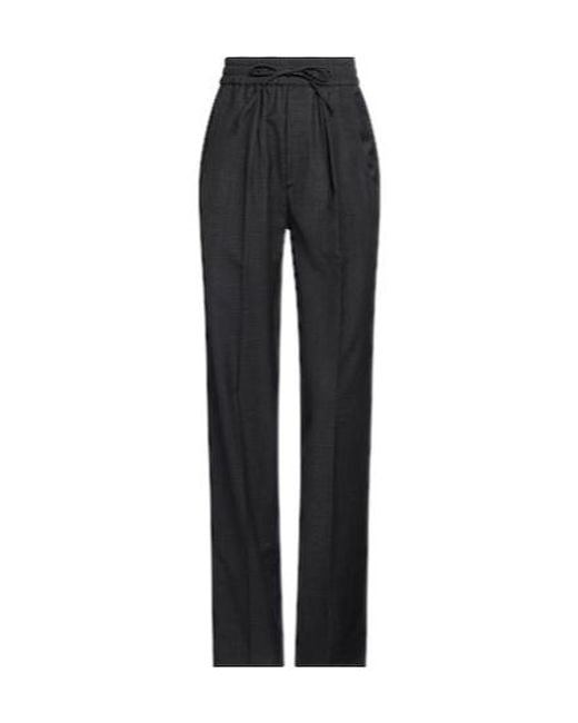 Isabel Marant Black Plaid Slim-Fit Pants