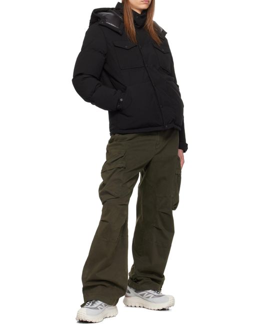 Moncler Black Fornas Hooded Short Padded Jacket for men