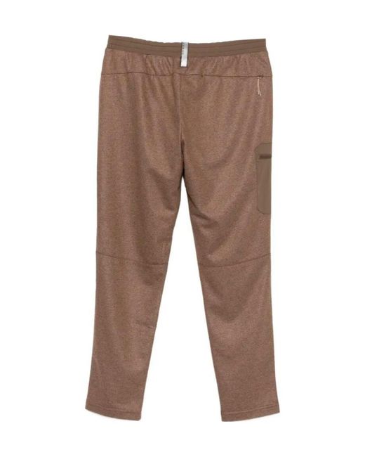 Sease Brown Drawstring-Waistband Cashmere Track Pants for men