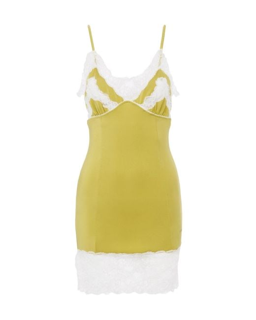 Chloé Yellow Lace-Trim Nightdress