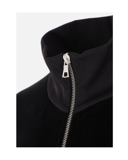 Palm Angels Black Logo Printed Zipped Track Jacket for men