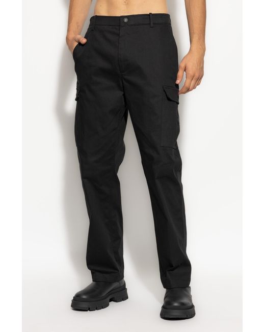 Moncler Black Cargo Tailored Trousers for men