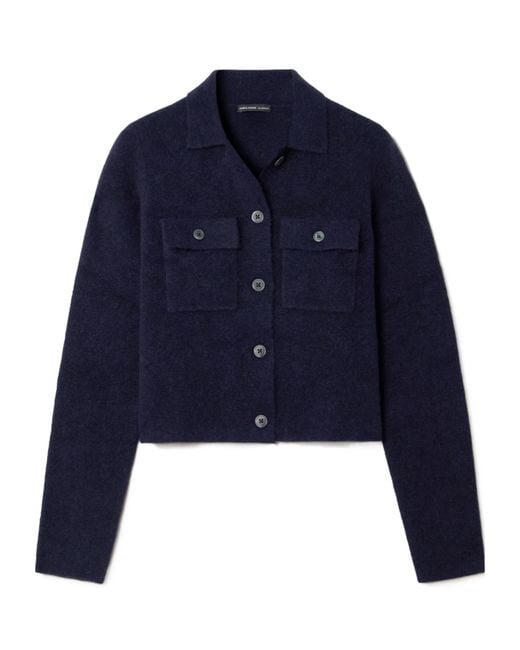 James Perse Blue Wool Blend Knit Cardigan