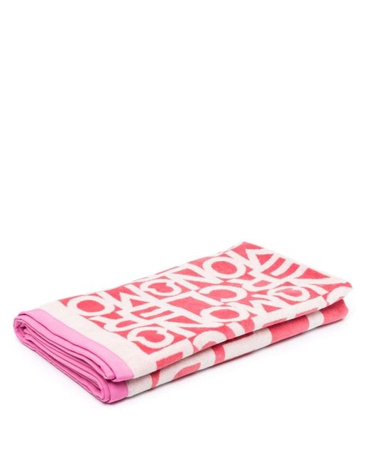 Moncler Pink Logo Beach Towel
