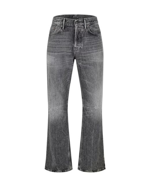 Acne Gray Straight Jeans for men