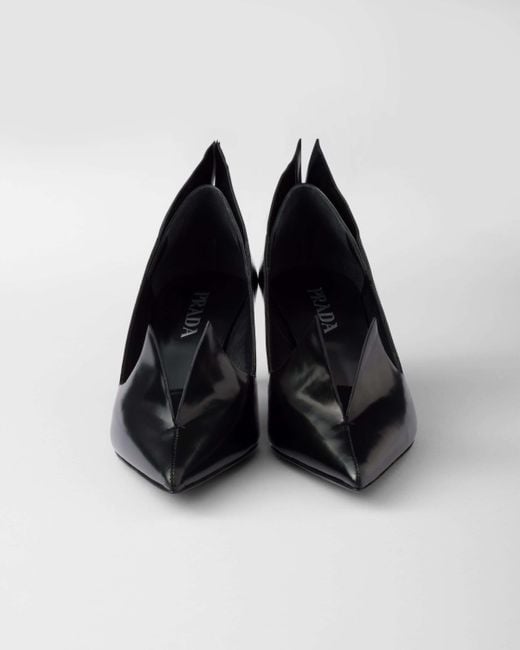 Prada Black Pointed-Toe Slip-On Pumps