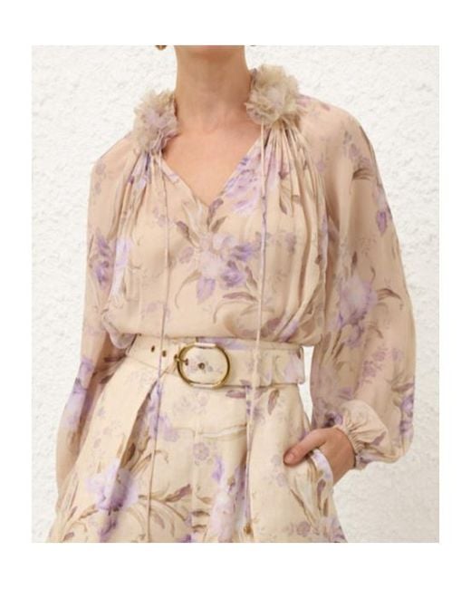Zimmermann Natural Eden Billow Blouse