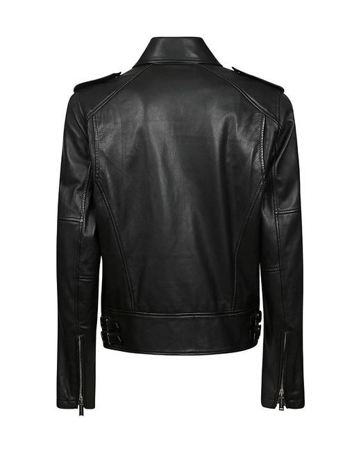 DSquared² Black Zipped Biker Jacket for men