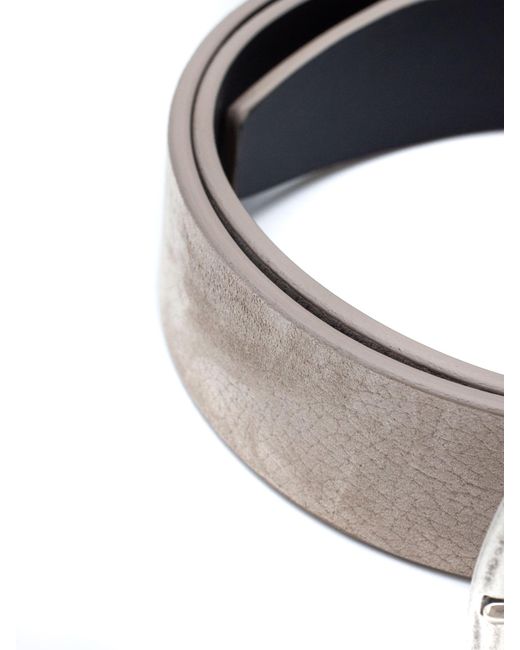 Orciani White Nubuck Buckle Belt for men