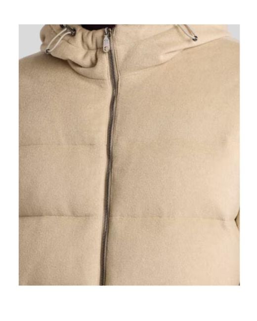 Etro Natural Quilted Hooded Down Jacket for men