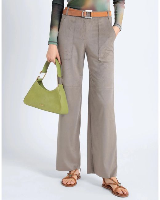 MAX&Co. Gray Stretchy Comfort High-Waisted Straight-Leg Pants