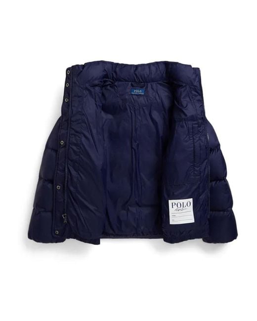 Ralph Lauren Blue Long-Sleeved Down Jacket