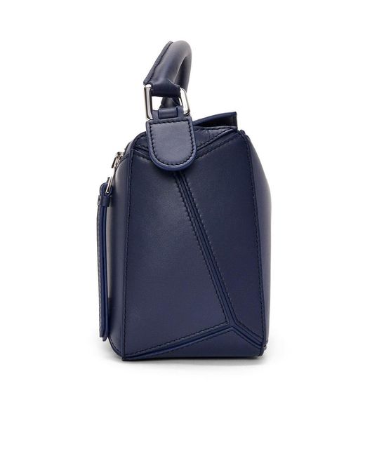 Loewe Blue Anagram Embossed Small Puzzle Bag