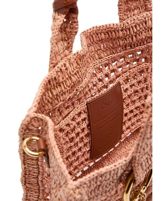 Chloé Brown Straw Tote Bag