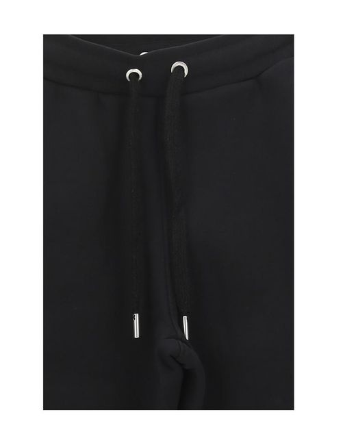 AMI Black Logo-Patch Drawstring Track Pants for men